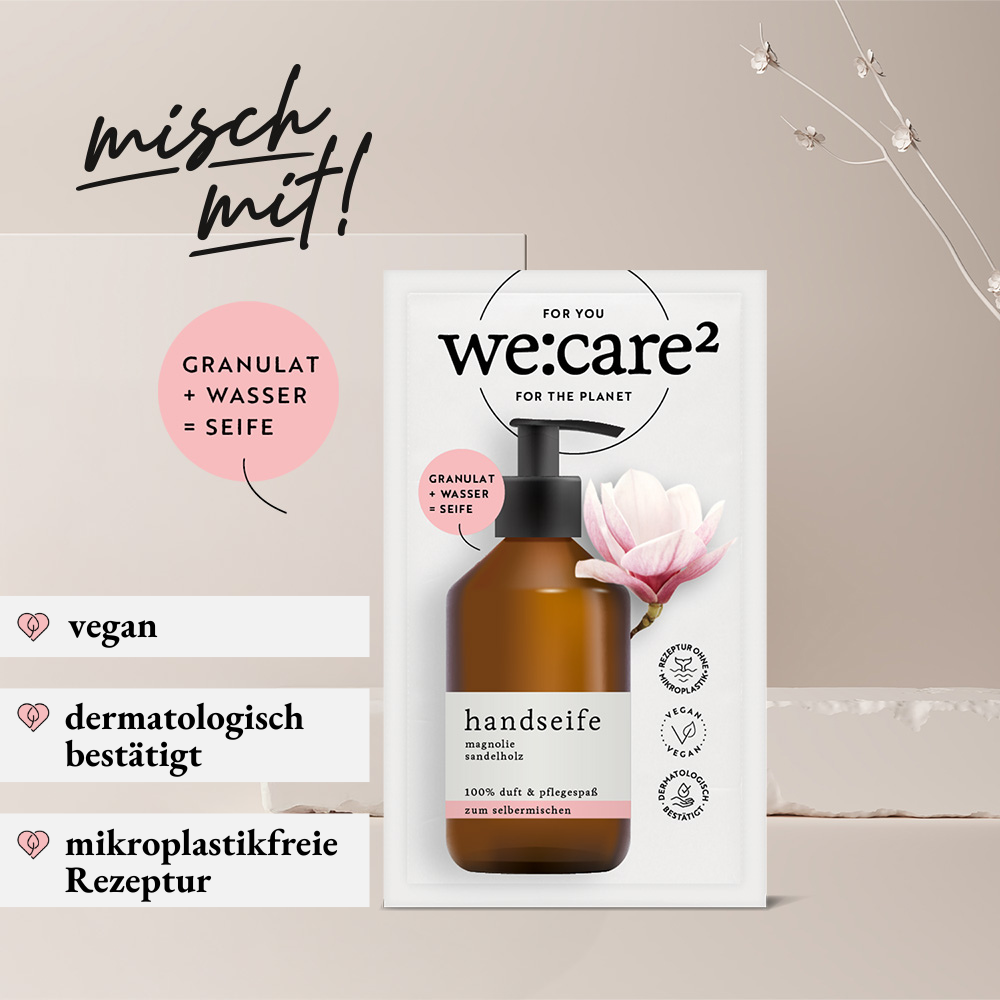 we:care² – Seifenpulver Magnolie & Sandelholz (29 g für 250 ml)