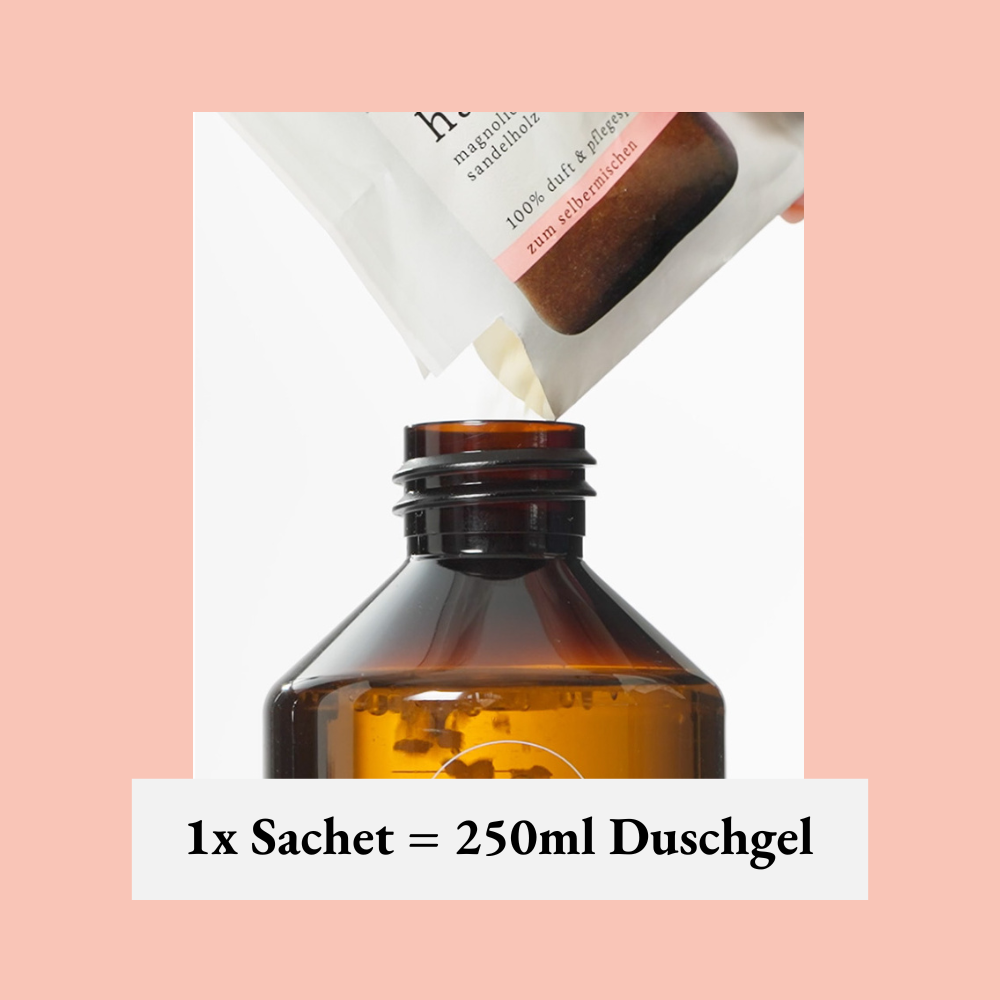 we:care² – Duschgelpulver Jasmin & Grüner Tee (32 g für 250 ml)