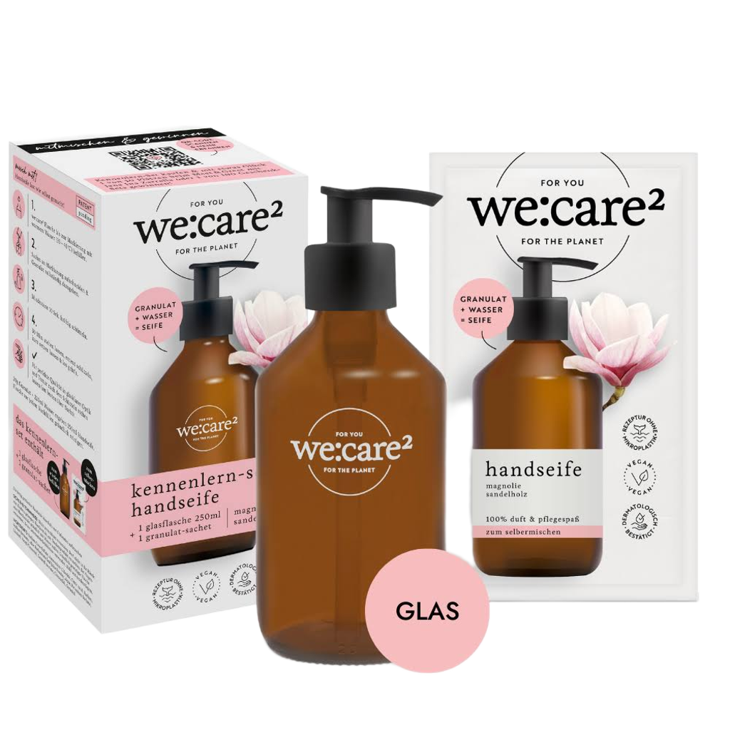 we:care² – Kennenlernset Handseife Magnolie & Sandelholz (250 ml)