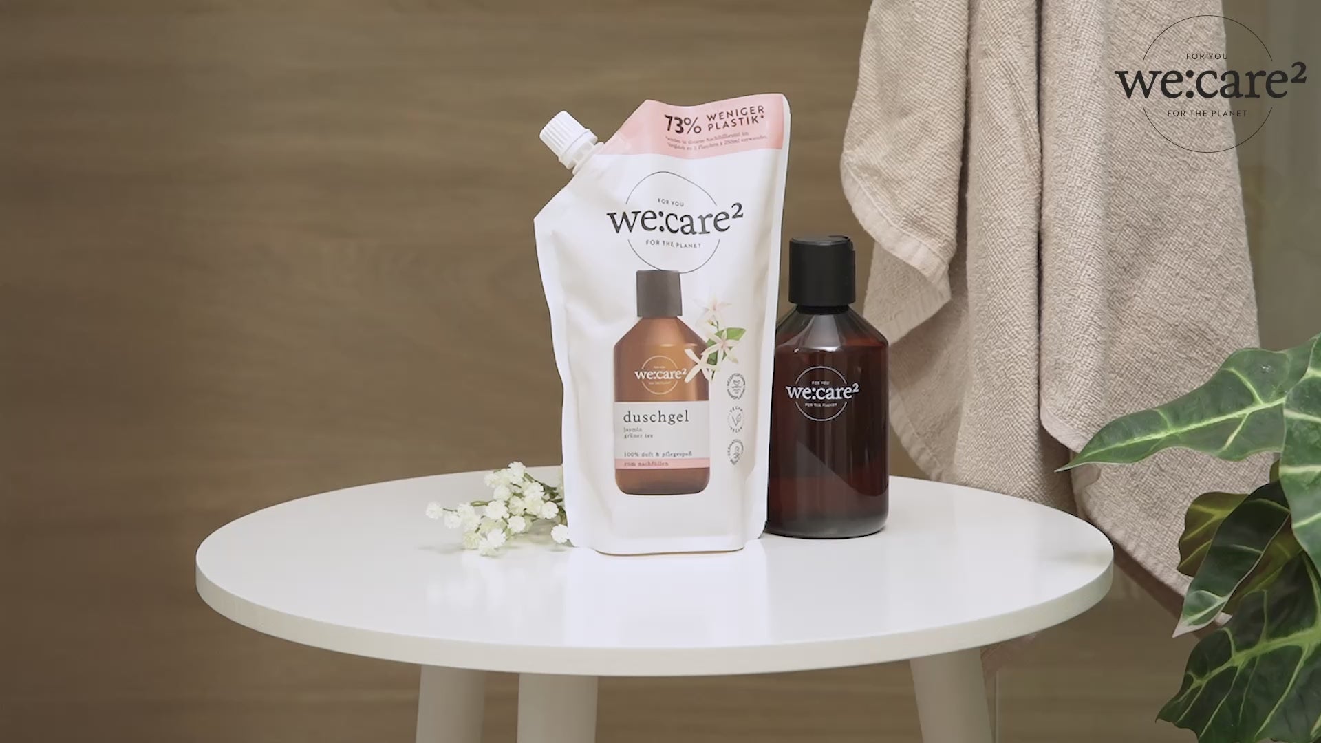 we:care² – Duschgel Nachfüllbeutel Jasmin & Grüner Tee (500 ml)